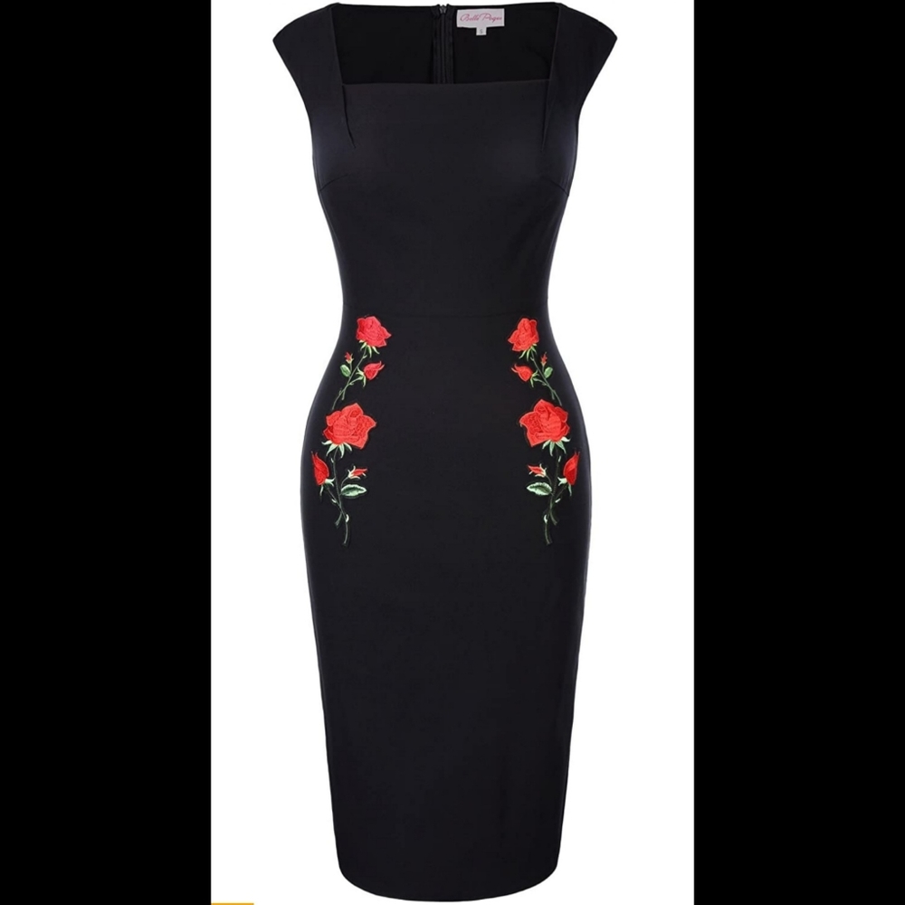 Belle Poque rose wiggle dress MEDIUM